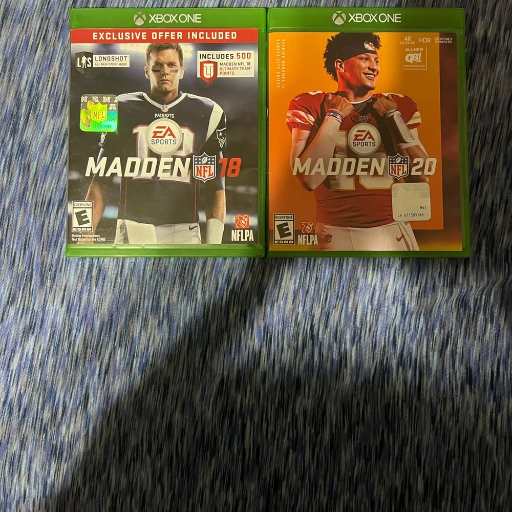SET OF 2 BOTH FOR XBOX Madden 18 And Madden 20